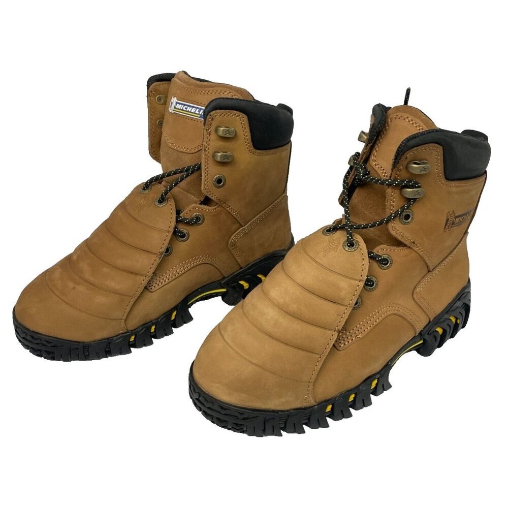 MICHELIN Men's 8" Sledge Steel Toe External Metatarsal Guard Work Boot - Size 9